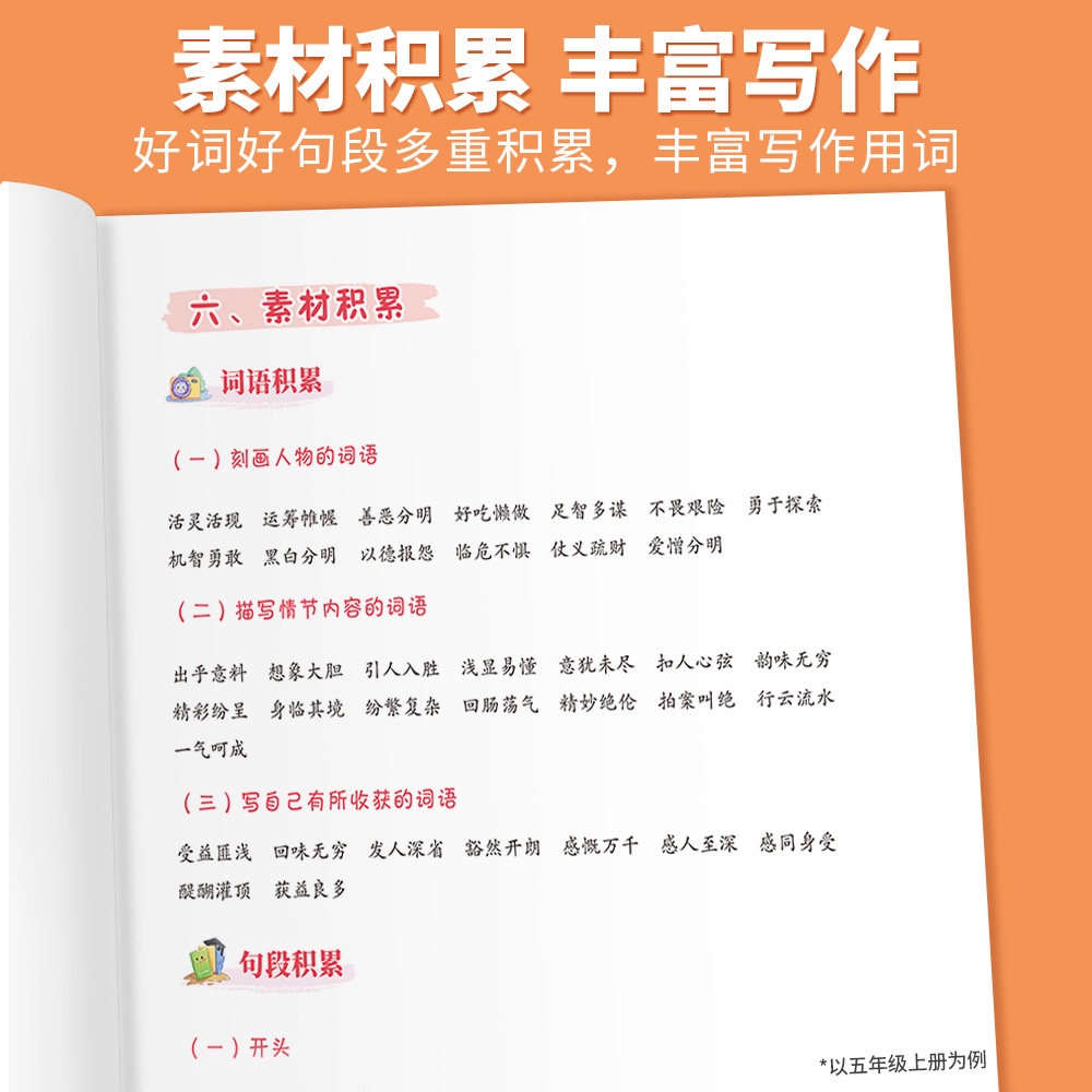 2024新版五上同步作文人教版五年级上册同步课本写作技巧小学满分范文大全小学生五年级下册语文素材积累分类仿写斗半匠作文书推荐