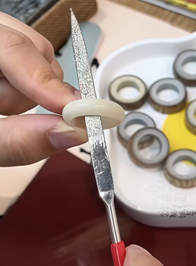 手工打磨菩提根原籽对戒材料包