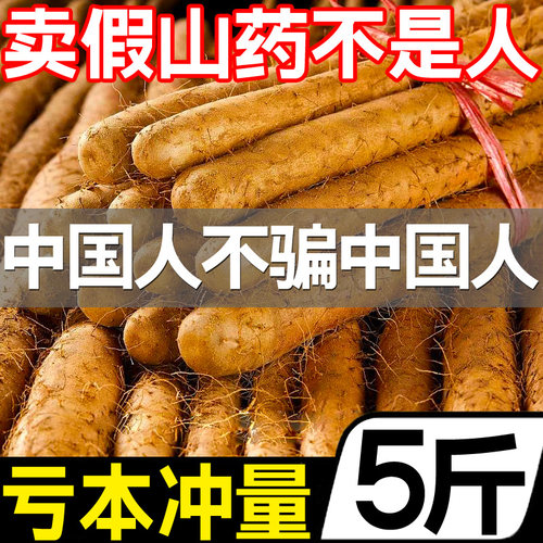 正宗河南垆土铁棍山药10斤新鲜小白嘴脆怀淮山药5批发官方旗舰店-图2