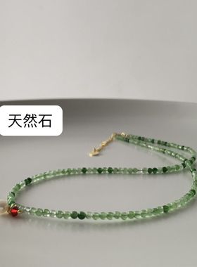 天然石复古巴洛克珍珠法式项链18k镀金小众设计时尚潮流锁骨链女