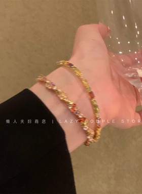 叠戴深戳我心！彩色多巴胺锆石手