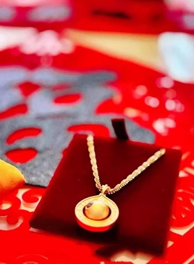 泰国九紫离火珠项链 时尚个性磨砂钻石2024新款民族风带链子