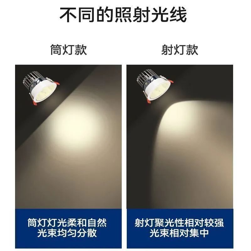 nVc雷士照明led嵌入式射灯小山丘洗墙灯吊顶家用无主灯75mm护眼灯 - 图1