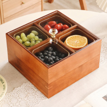 Home Dried Fruits Nut Snacks Containing Box Living-room Melon Candy Double Layer Solid Fruit Pan Chinese 1583