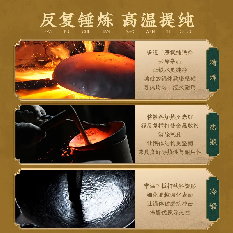 梦创铁锅家用古法大肚锅无涂层不粘锅家用平底炒菜锅免开锅煤气灶,淘宝优惠券,粉丝福利购,淘宝优惠卷
