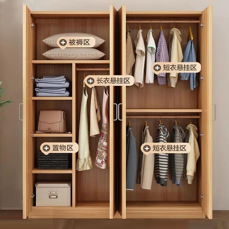 简易衣柜家用卧室出租房用结实耐用经济型柜子儿童小户型收纳衣橱 - 图1
