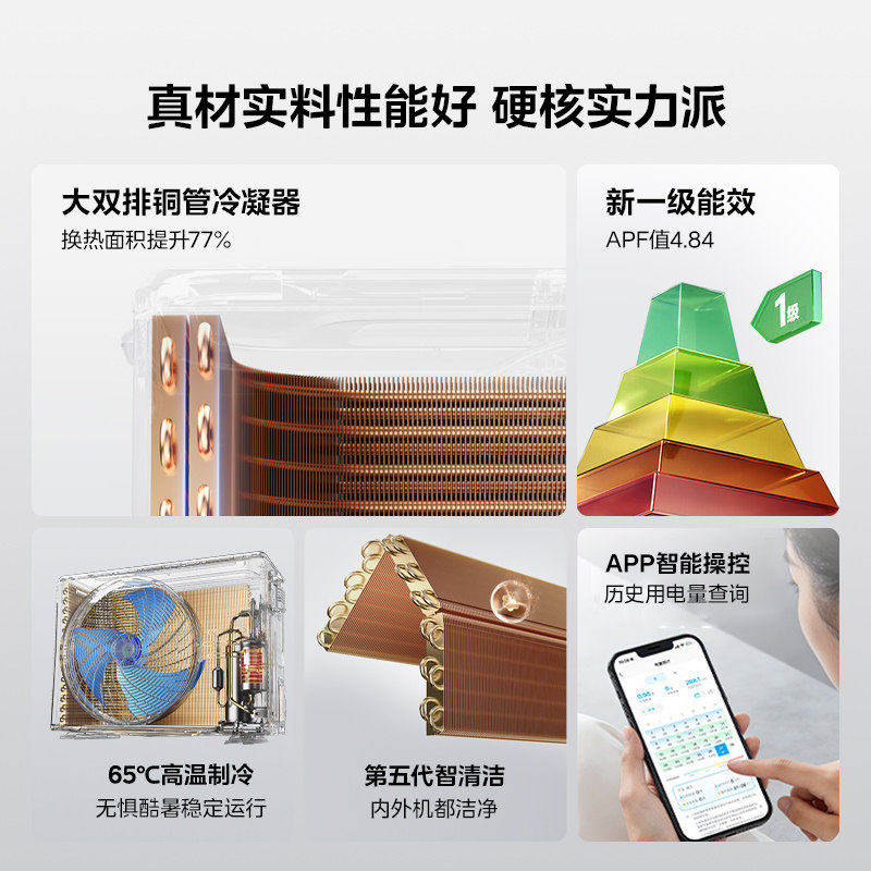 美的空调酷省电二代2匹3匹大挂官方正品一级变频冷暖静音家用挂机