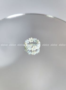 zizicz ins碎花森系甜美可爱女串珠花朵弹力戒指闺蜜礼物素圈指环