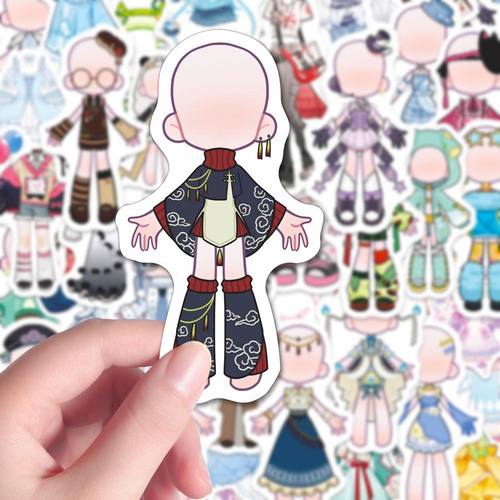 183贴免服服设oc绘画素材贴纸二次元创意服饰设计参考临摹贴画DIY - 图1