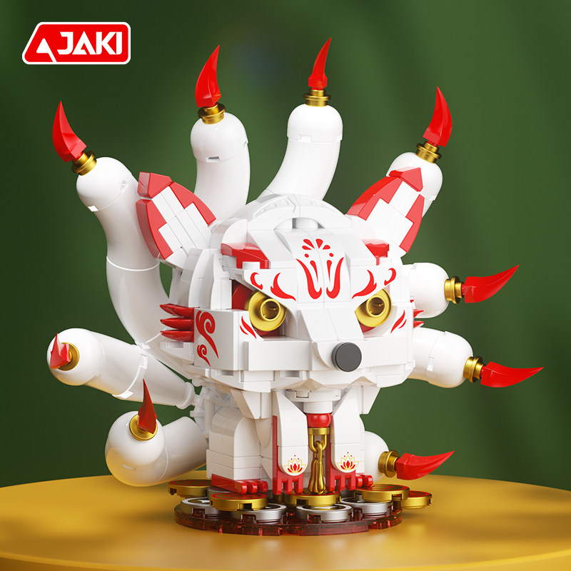 JAKI佳奇积木山海经神兽年兽拼装2024新款摆件男孩女孩子生日礼物