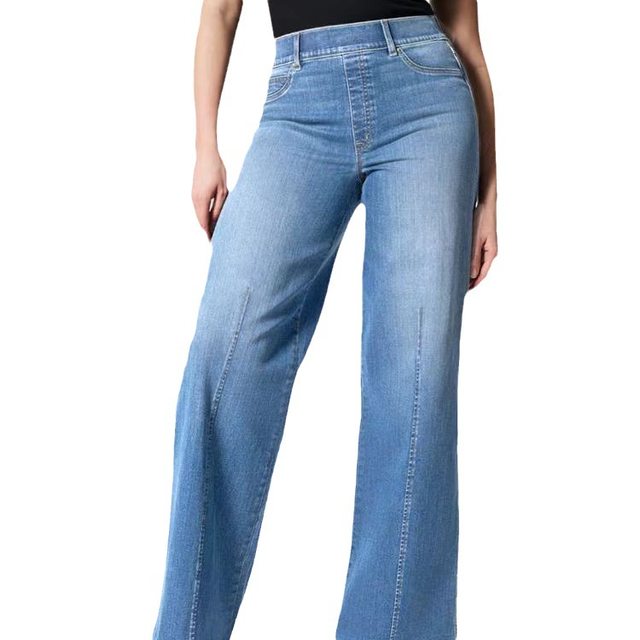 2023 Amazon Fashion Four-Way Stretch Knitted Denim Loose Comfortable Stretch Jeans Comfortable Fabric