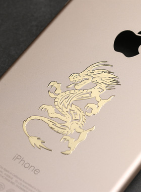 防晓人神器招财令纳运手机贴纸十二生肖金属手机符贴金箔财神爷