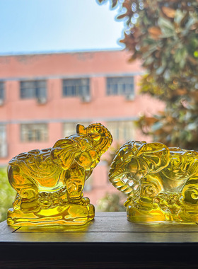 金色大象摆件招财纳福吉祥如意