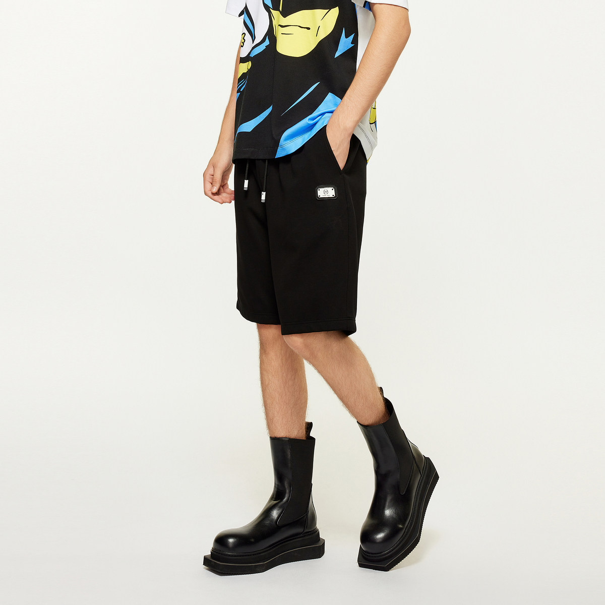 PP意大利轻奢2025男装夏季新款字母徽章棉休闲短裤百搭潮流五分裤,淘宝优惠券,粉丝福利购,淘宝优惠卷