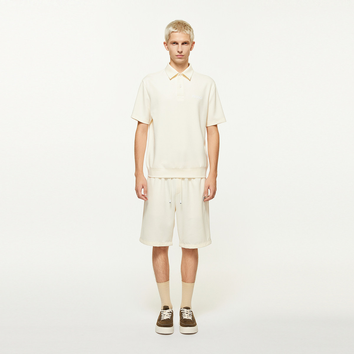 PP意大利轻奢2025男装夏季新款字母徽章棉休闲短裤百搭潮流五分裤,淘宝优惠券,粉丝福利购,淘宝优惠卷