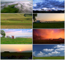 Sky Side downfall CCTV Zhuma Tianbian Mongolian Mongolia scenery song Background Led video material