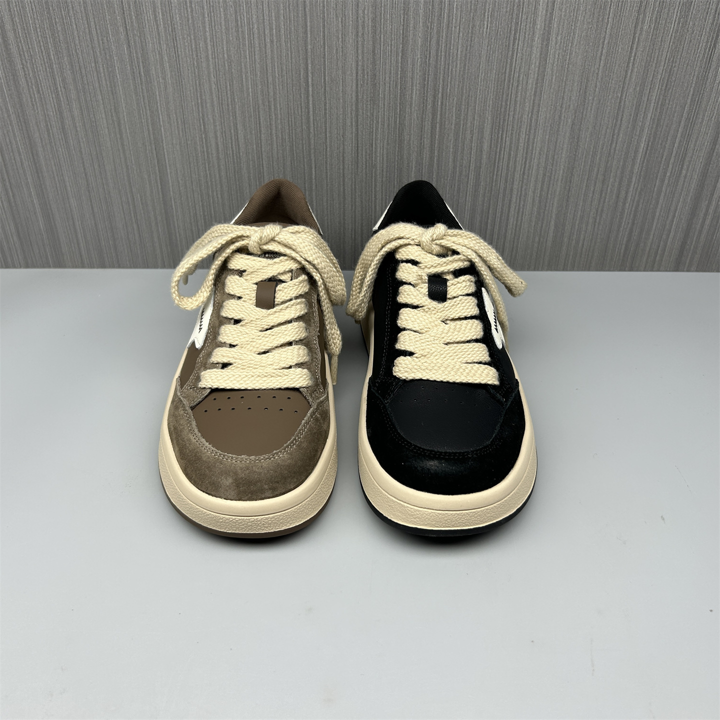 撤柜断码处理春秋款真皮德训鞋女百搭圆头系带宽松低帮平底小单鞋 - 图1