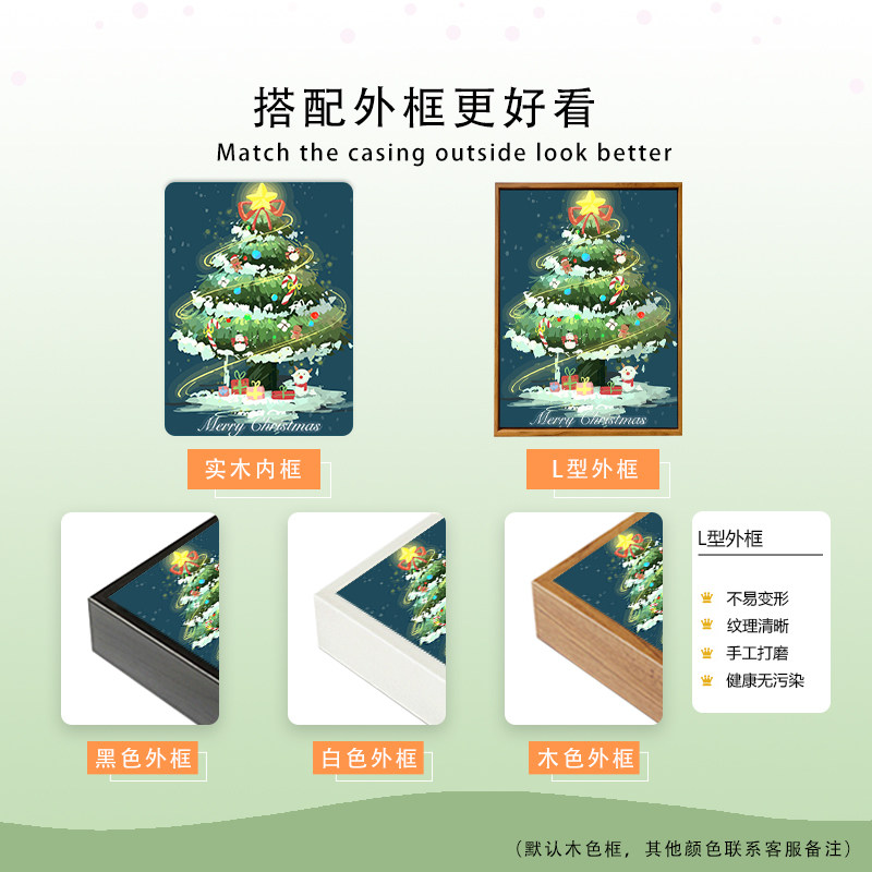 圣诞节礼物DIY数字油画2024新款手工绘填充涂色丙烯油彩装饰挂画 - 图3