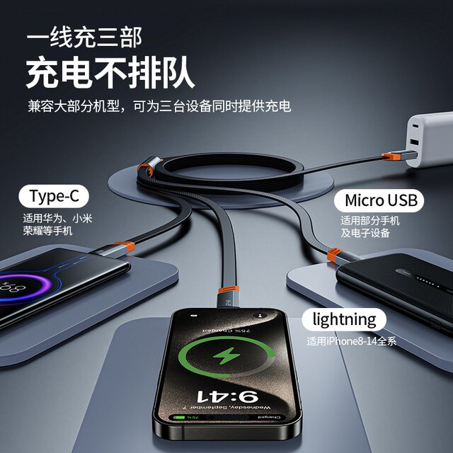 Yixingxing’s new 2-meter 100W one-to-three data cable