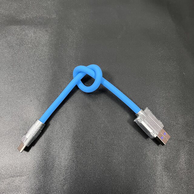 Silicone short fast power bank data cable type-c