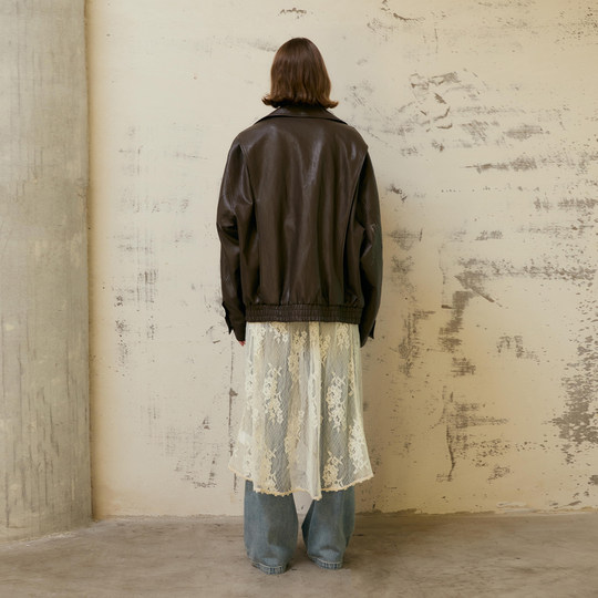 WanatryPU leather wandering silhouette leather jacket