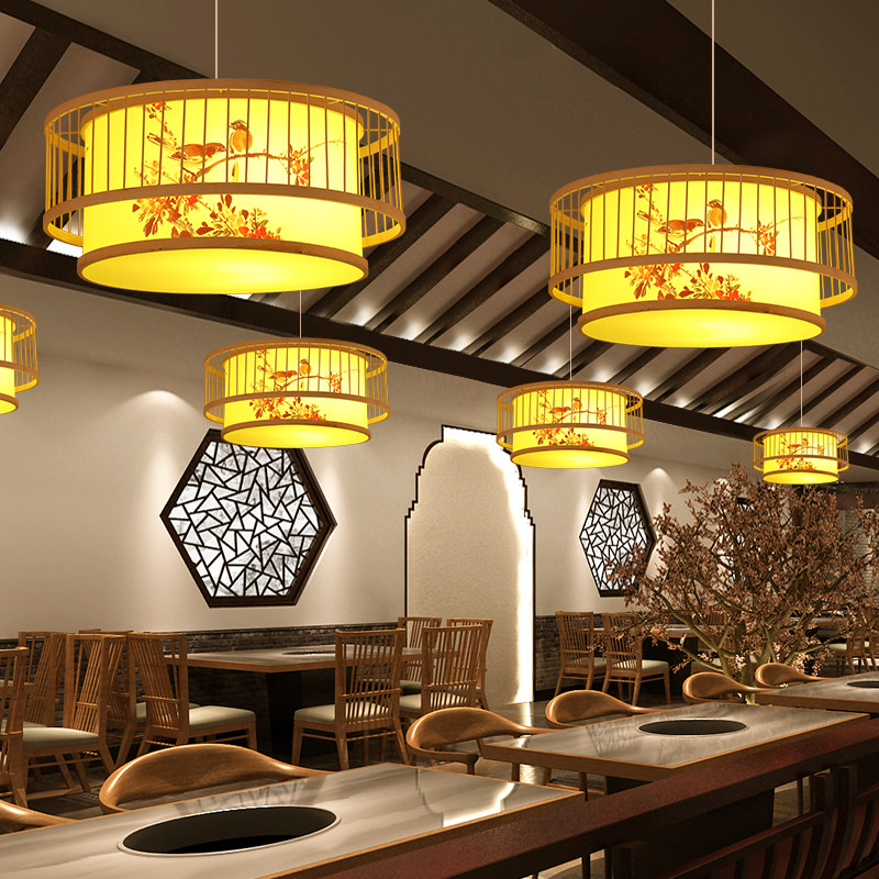 中式竹艺吊灯竹编田园餐厅饭店卧室阳台日式灯笼茶楼民宿灯具吊件,淘宝优惠券,粉丝福利购,淘宝优惠卷