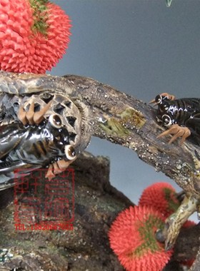 陶瓷工艺品 石湾公仔 满堂红 荔枝 摆件 玄关 电视柜