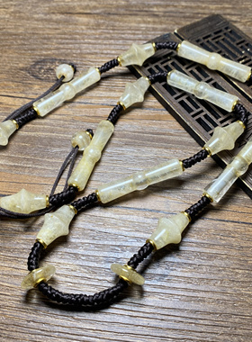 尼泊尔老水晶多棱珠白水晶勒子水晶长管老珠子散珠项链配珠