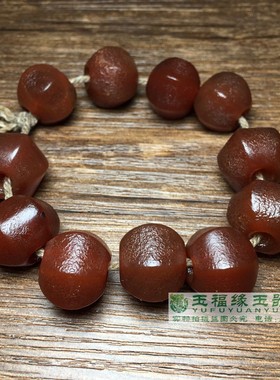 天然老玛瑙灯笼珠手链