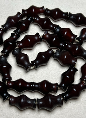 古玩老珠子辽金老酒红玛瑙竹节管珠灯笼珠桶珠腰珠顶珠文玩配饰