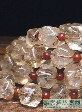 天然白水晶八棱高配勒子管珠项链