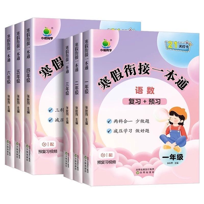 2024新版小橙同学寒假衔接一本通一1二2三3四4五5六6年级语文数学英语寒假作业通用版人教版小学寒假衔接练习三科合一预习复习册