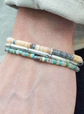 RONINMADE925银男女情侣手链