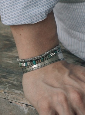 不规则手镯纯银手环银饰手链男女