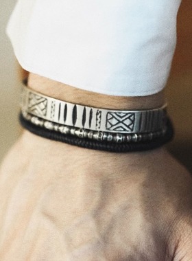 RONINMADE吴克群同款925银手镯