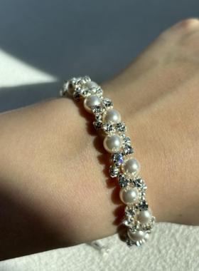 珍珠抓钻手链材料包/成品