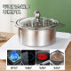 One pot small hot pot for one person small hot pot Yuanyang stainless steel shabu-shabu pot single-person induction cooker self-service soup pot clear