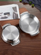 Thickened stainless steel binaural disc for public use, commercial use