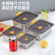 Storage box lunch box frozen fresh-keeping 316 rectangular box refrigerated fresh-keeping box with lid food-grade commercial stainless steel