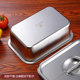 Flat bottom square basin commercial stewed vegetable kitchen tray with lid basin canteen serving basin hotel factory 304 stainless steel basin