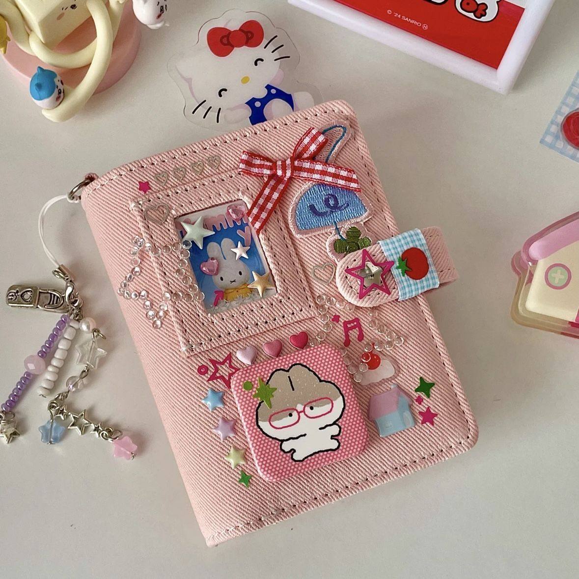 严选 新款爆炸少女心高颜值可爱粉色牛仔活页便携diy手账本日记本,淘宝优惠券,粉丝福利购,淘宝优惠卷