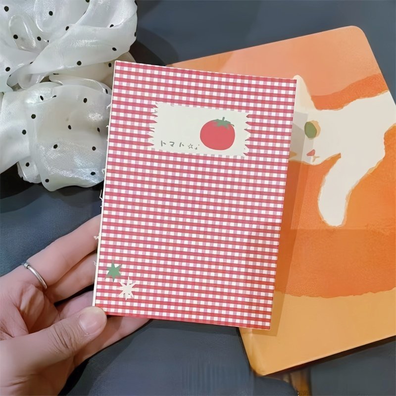 复古简约番茄格纹笔记本加厚空白小众高颜值小学生日程记事手帐本,淘宝优惠券,粉丝福利购,淘宝优惠卷