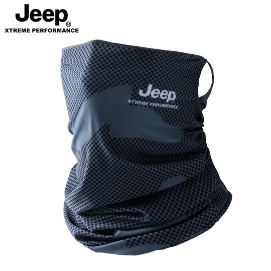 JEEP冰丝围脖男钓鱼遮阳口罩女夏季脖套男士脸罩挂耳骑行防晒面罩