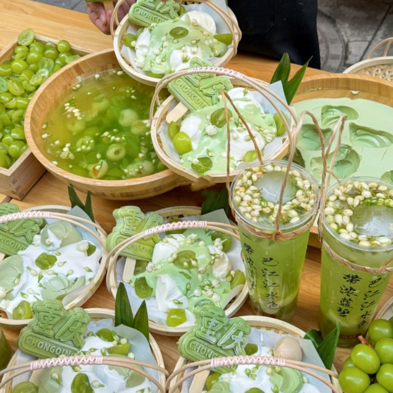 重庆街头网红饮品茉莉青提荔枝饮打包杯户外摆摊冰果茶专用打包杯