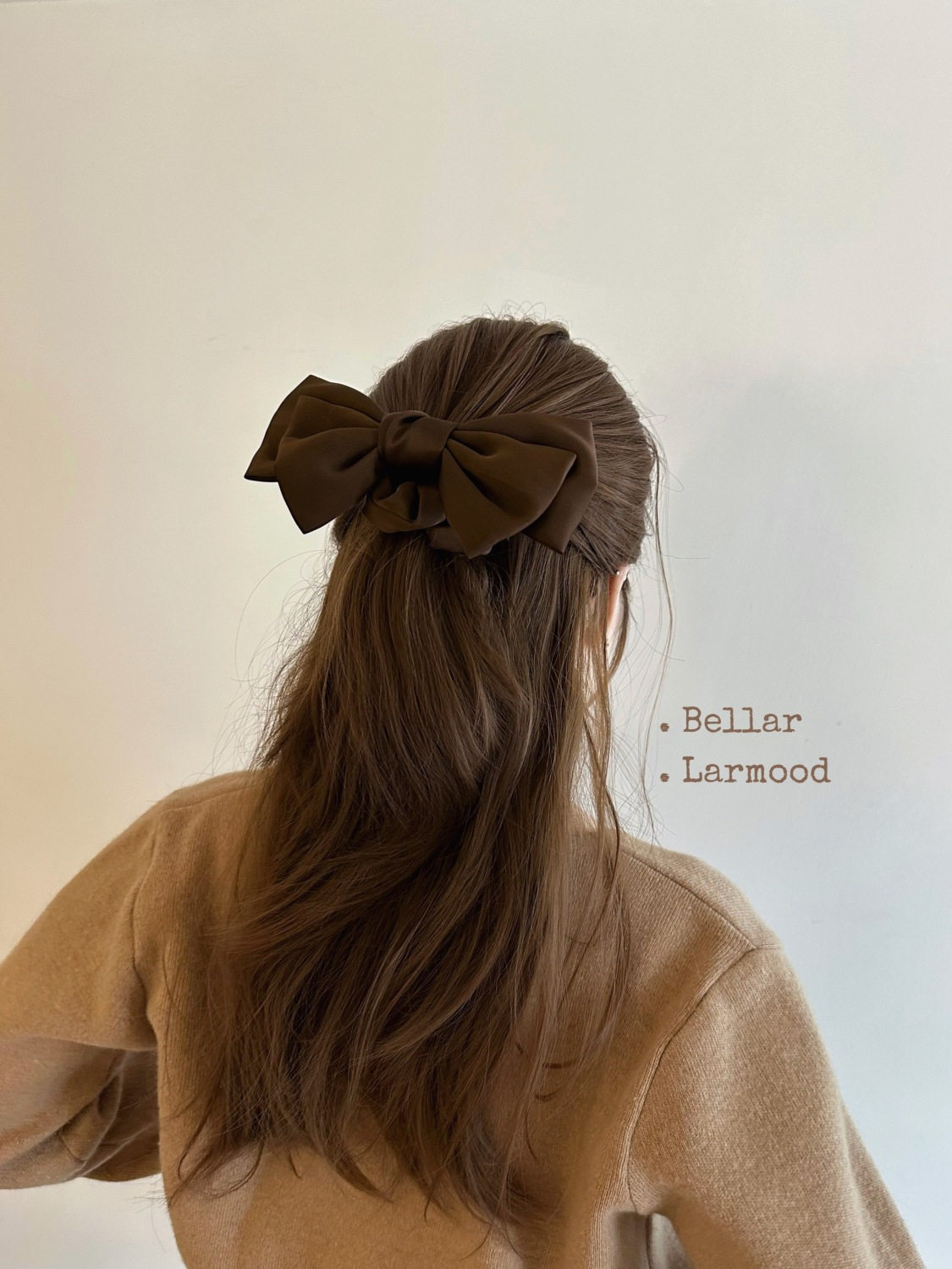美拉德咖色蝴蝶结发圈女复古法式浪漫大肠头绳扎马尾半扎发发绳,淘宝优惠券,粉丝福利购,淘宝优惠卷