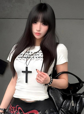 复古暗黑风十字架项链