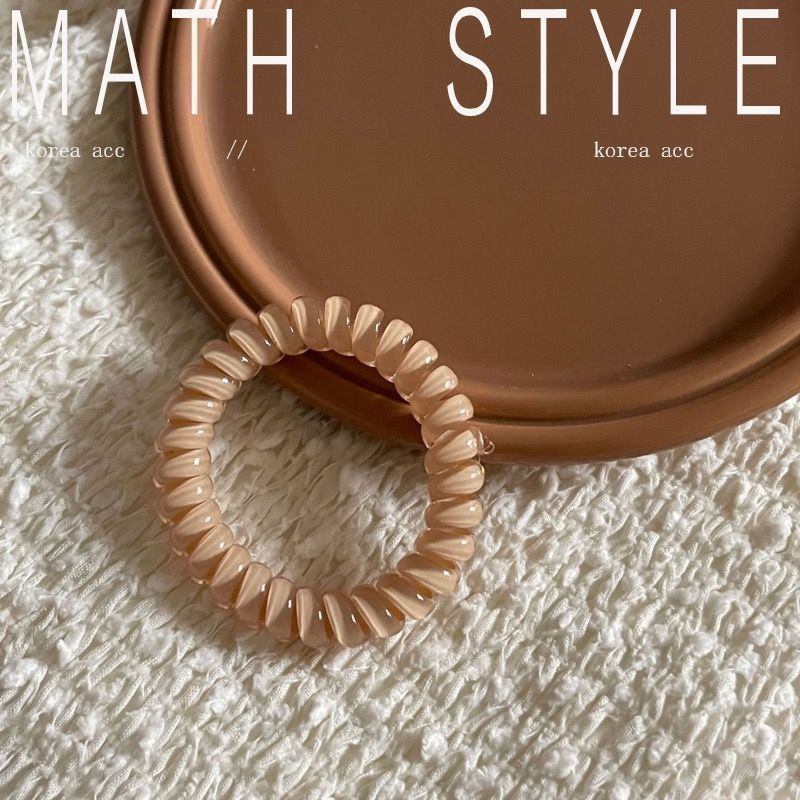 秋美拉德咖色系电话线发绳女高颜值ins奶茶色电话头绳高弹力发圈 - 图1