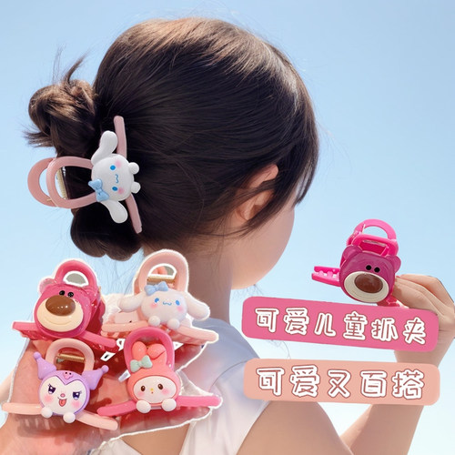 儿童卡通抓夹女童鲨鱼夹头饰可爱小号后脑勺发夹2026新款女孩发饰-图1