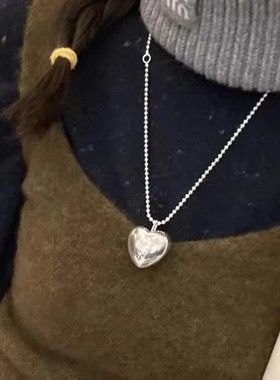 银色爱心项链choker甜酷辣妹颈链