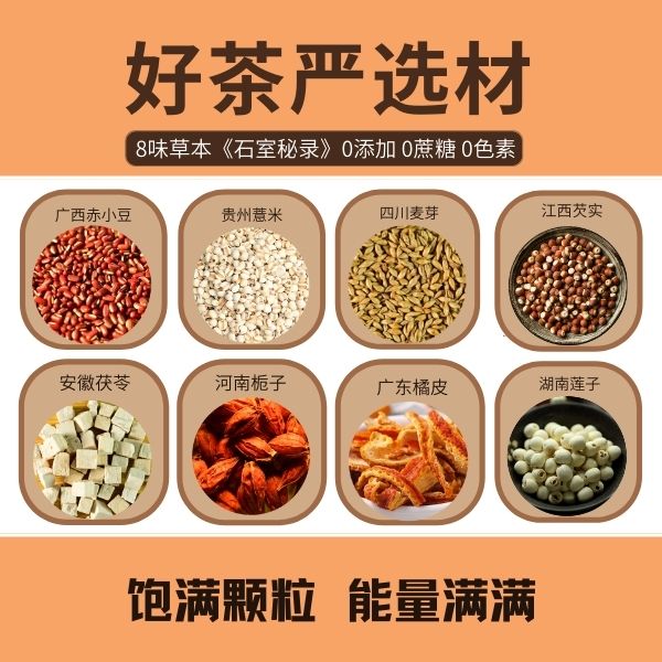 【3盒】PURFO轻滋养赤小豆红豆薏米茯苓茶芡实栀子薏仁米橘皮养生 - 图2